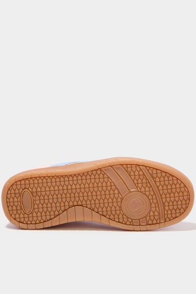 Baskets basses &agrave; lacets rose fille