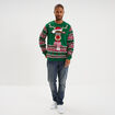 Pull de No&euml;l avec pompon vert homme