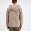 Blouson &agrave; capuche d&eacute;perlant taupe homme