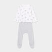 Ensemble naissance 2 pi&egrave;ces coton blanc b&eacute;b&eacute;