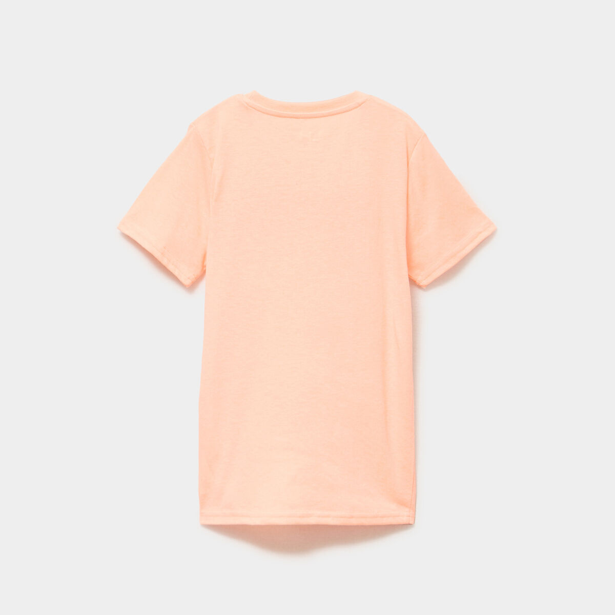 T-shirt &agrave; sequins manches courtes orange fluo gar&ccedil;on