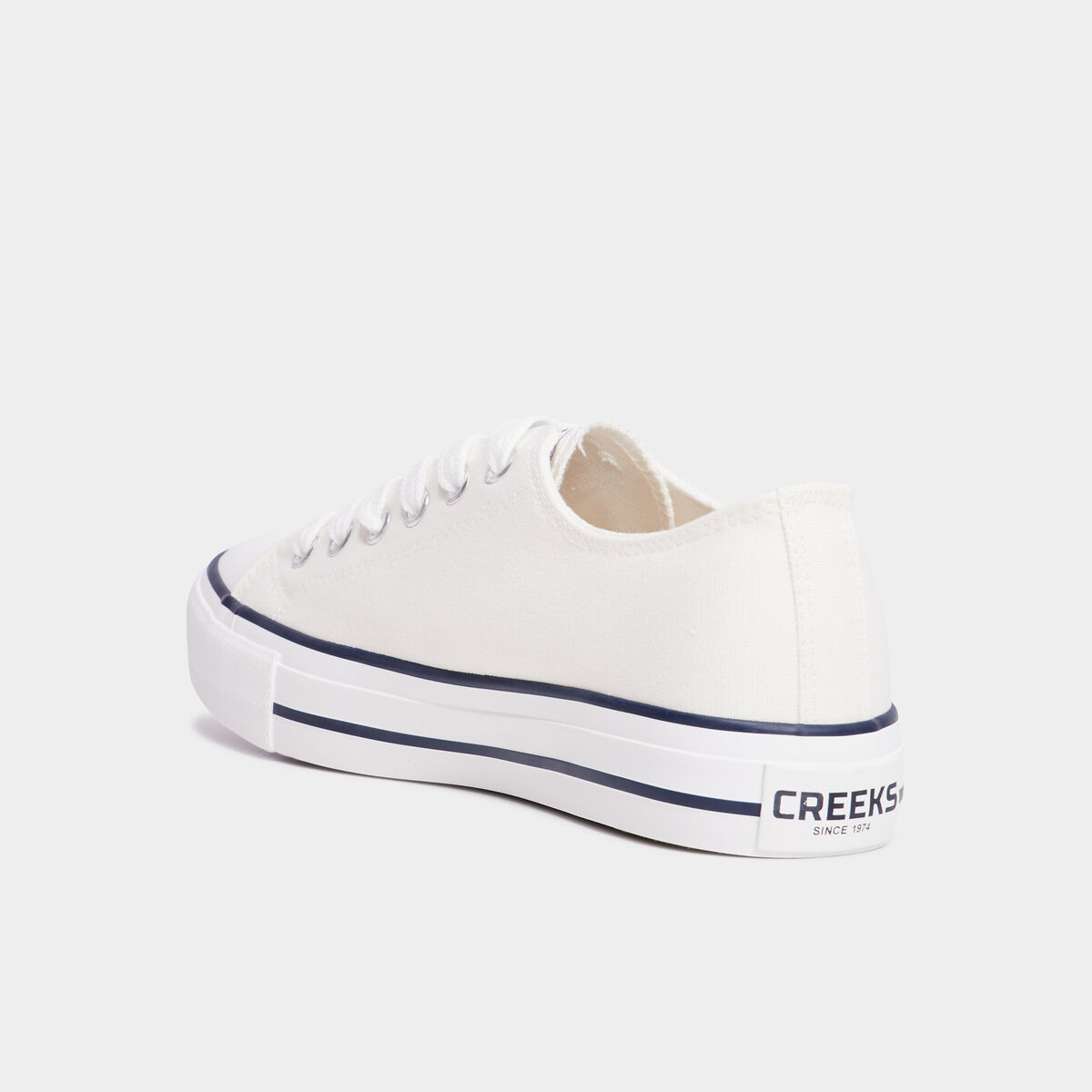 Tennis en toile à lacets Creeks blanc femme