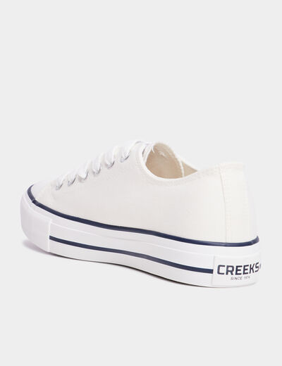 Tennis en toile à lacets Creeks blanc femme