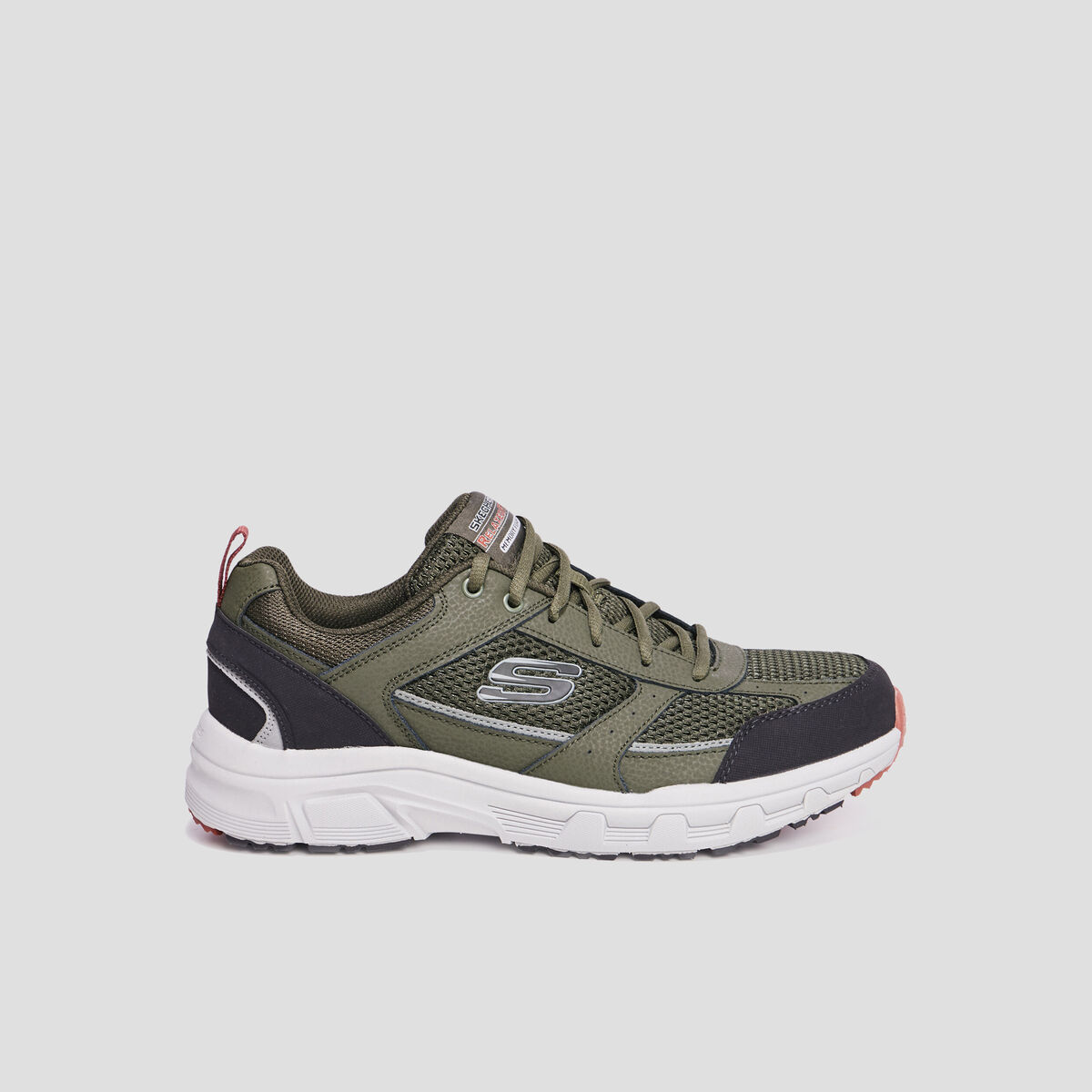 Baskets running mémoire forme Skechers vert kaki homme
