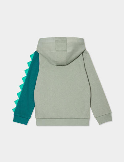 Sweat hoodie oversize à capuche vert kaki garçon