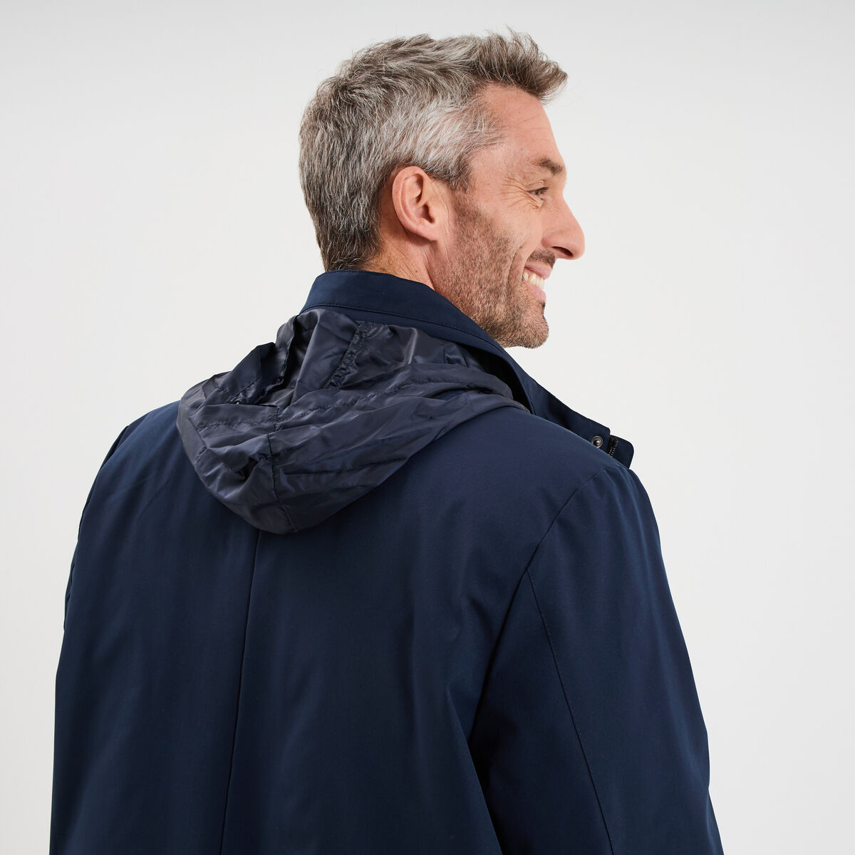 Parka 3-en-1 d&eacute;perlante bleu fonc&eacute; homme
