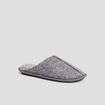 Chaussons mules intérieur fourré gris homme