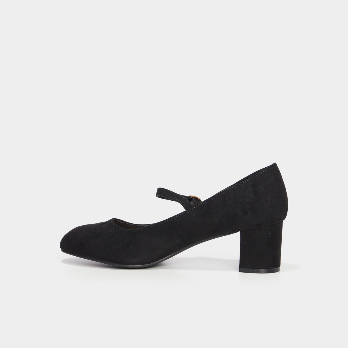 Escarpins &agrave; bride talons carr&eacute;s noir femme