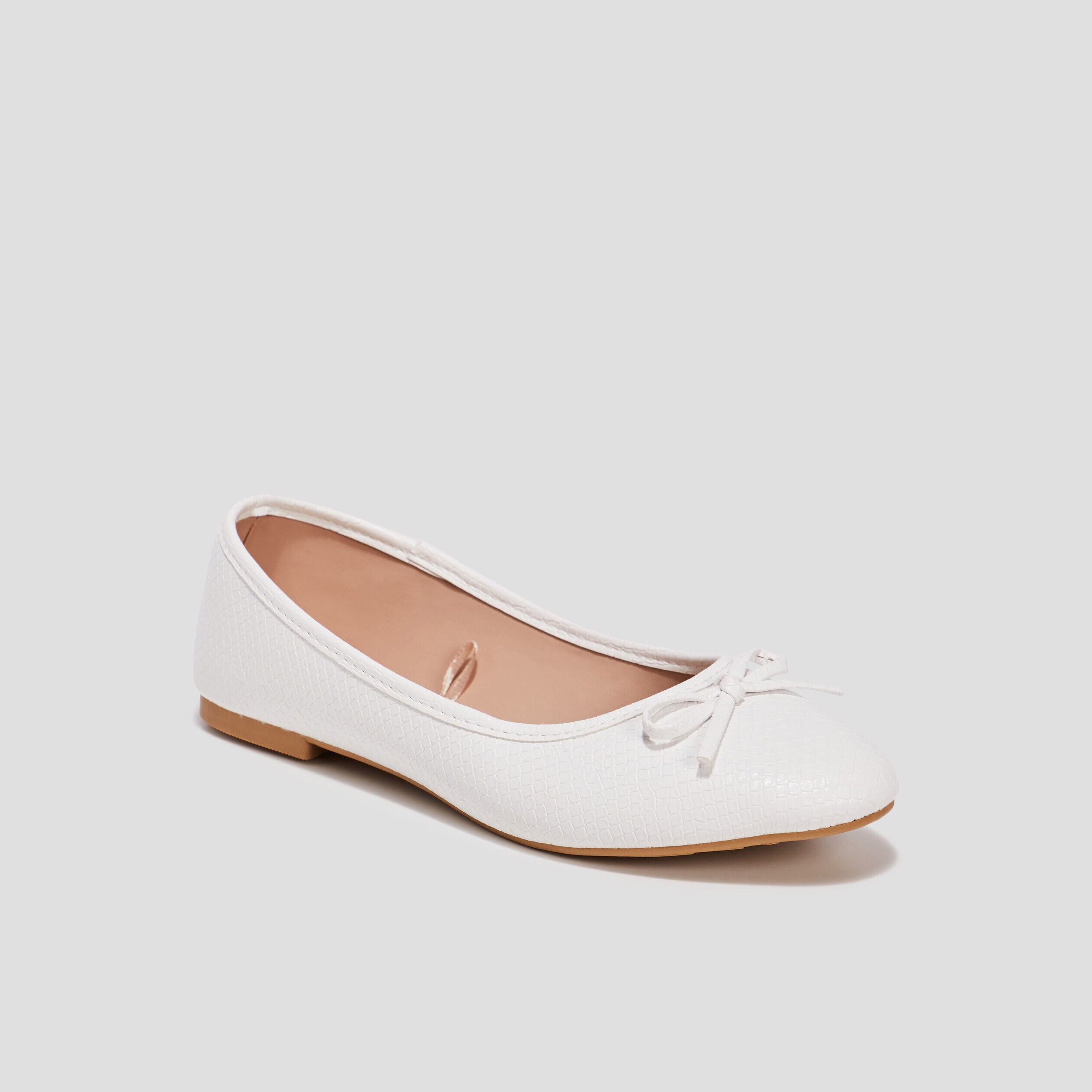 Ballerines détail noeud blanc femme LH