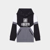Sweat à capuche hoodie Liberto gris garçon