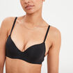 Soutien-gorge push-up microfibre noir femme