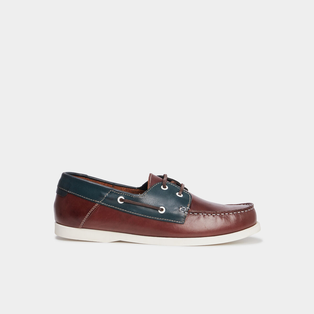 Chaussures bateau en cuir multicolore homme