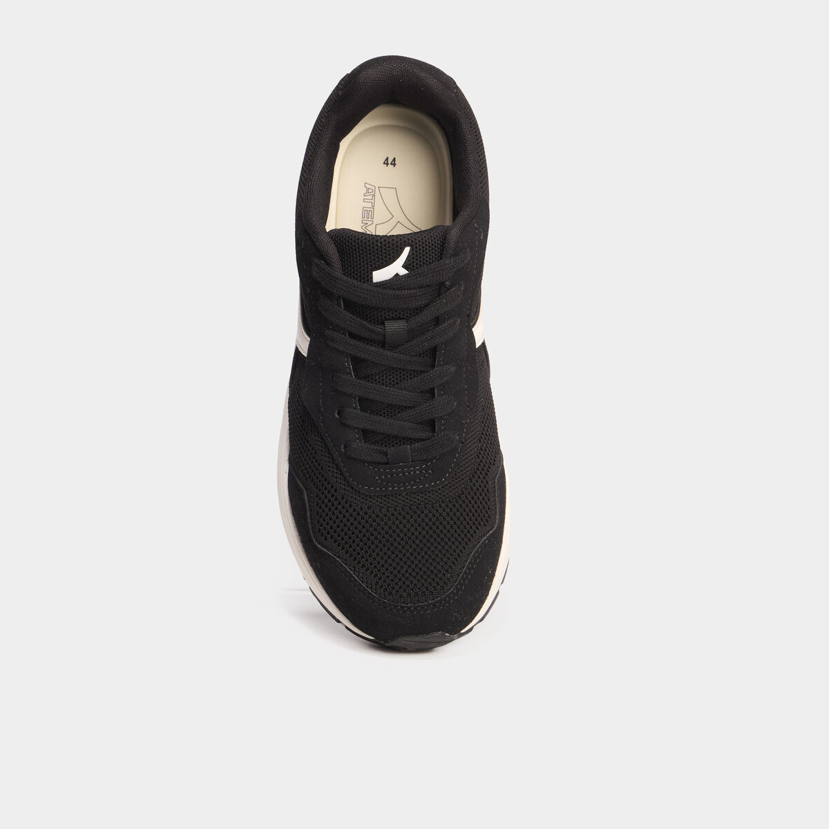 Baskets running de sport &agrave; lacets noir homme