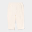 Pantalon jogging molleton &agrave; noeud creme b&eacute;b&eacute; fille