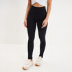 Legging de sport c&ocirc;tel&eacute; stretch noir femme