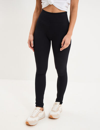 Legging de sport c&ocirc;tel&eacute; stretch noir femme