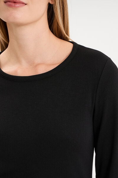 T-shirt thermique Damart x Trappeur noir femme
