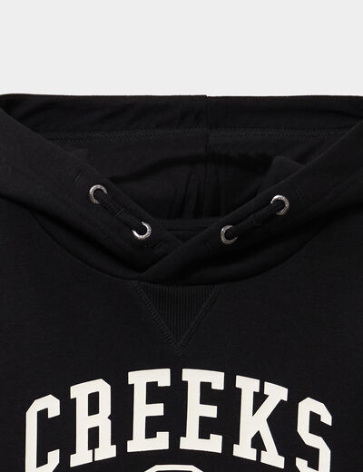 Sweat hoodie 1 poche oversize noir gar&ccedil;on