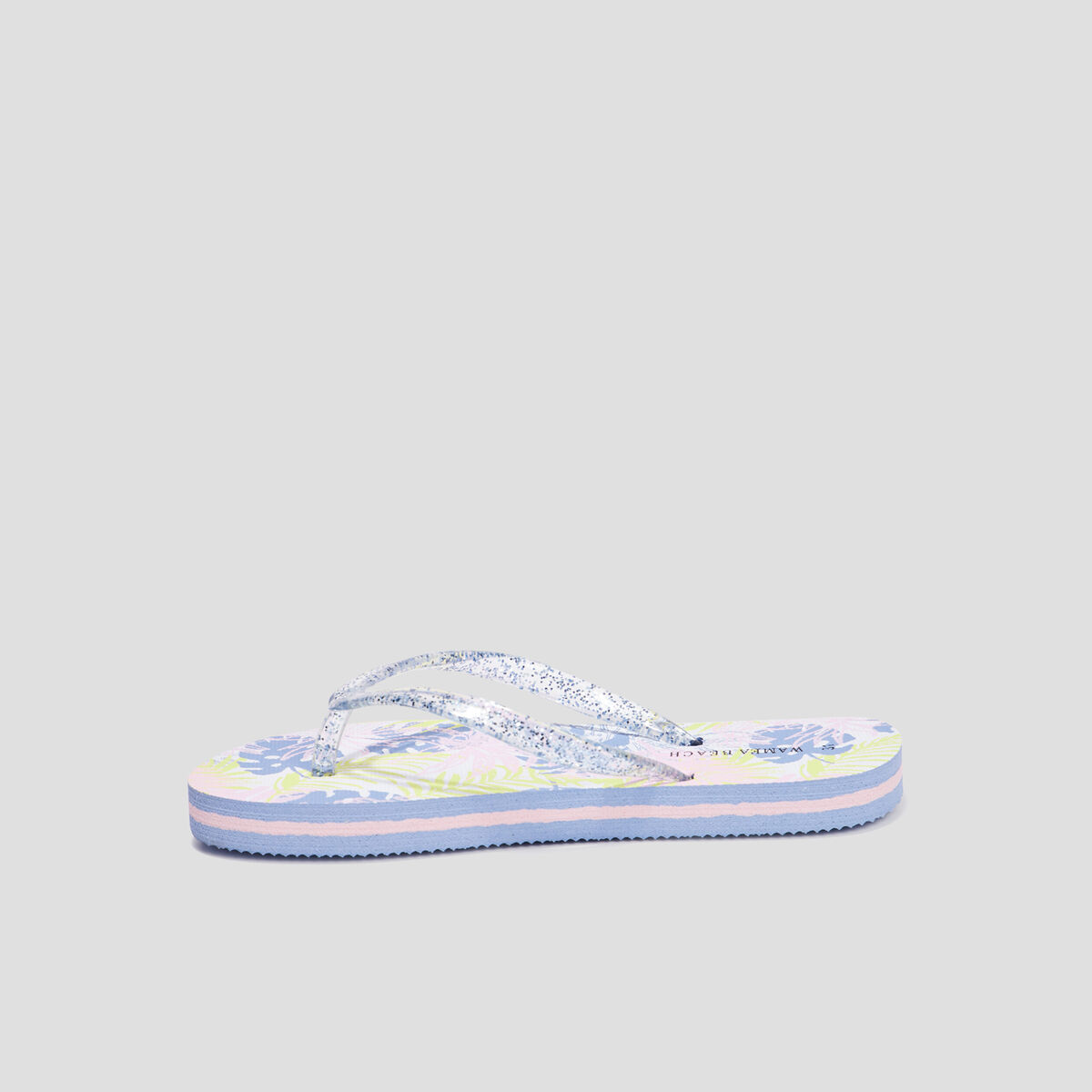 Tongs d&eacute;tails paillet&eacute;s Wamea Beach multicolore fille