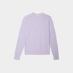 Pull en maille textur&eacute;e col rond parme homme
