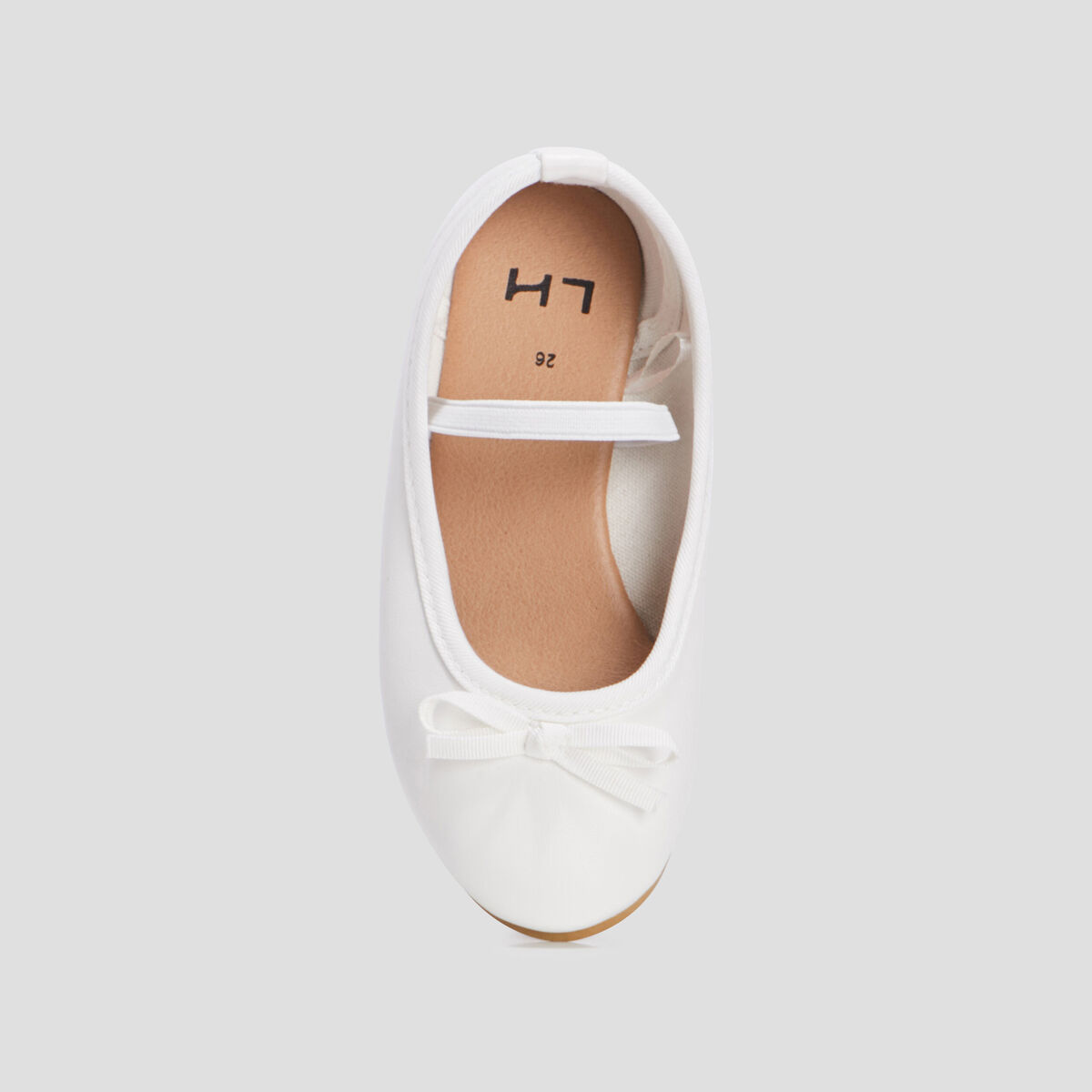 Ballerines irisé à bride blanc fille