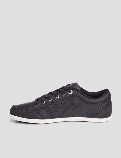 Tennis basses &agrave; lacets noir homme