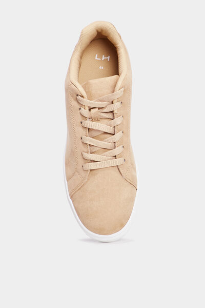 Tennis &agrave; lacets beige homme