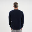 Pull col rond manches longues bleu marine homme