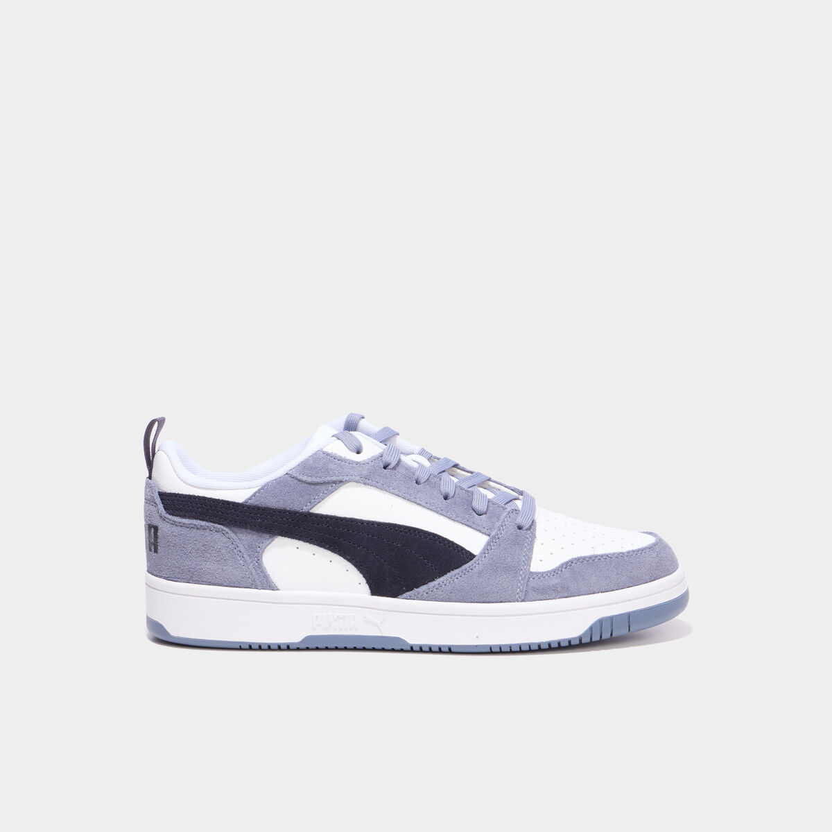 Tennis &agrave; lacets en cuir Puma Rebound V6 bleu lavande homme