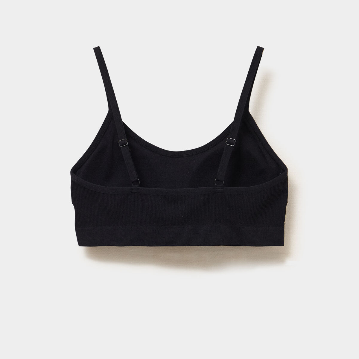 Lot 2 brassi&egrave;res padd&eacute;es sans couture noir femme