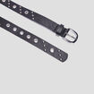 Ceinture à clous et oeillets noir femme