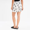 Jupe-short fluide noir femme
