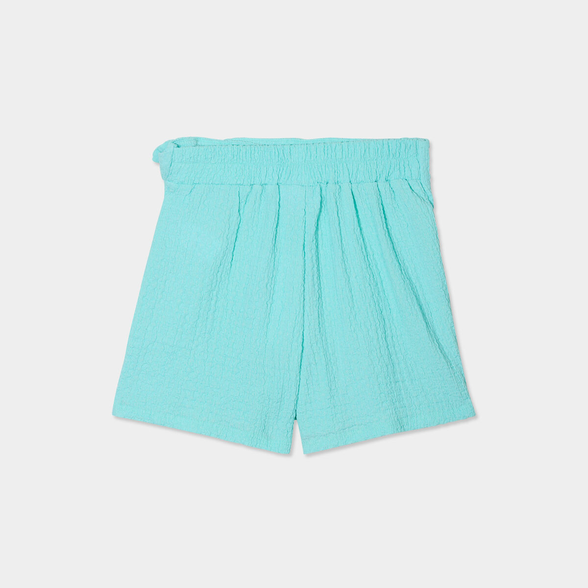 Jupe-short droite bleu turquoise fille