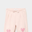 Pantalon de jogging avec pinces rose clair b&eacute;b&eacute; fille