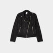 Veste courte esprit biker effet su&eacute;dine noir femme