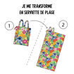 Serviette sac de bain 2-en-1 Stitch bleu turquoise fille