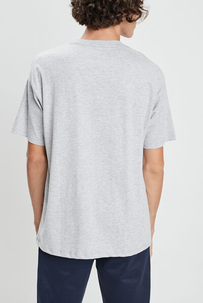 T-shirt manches courtes gris clair homme