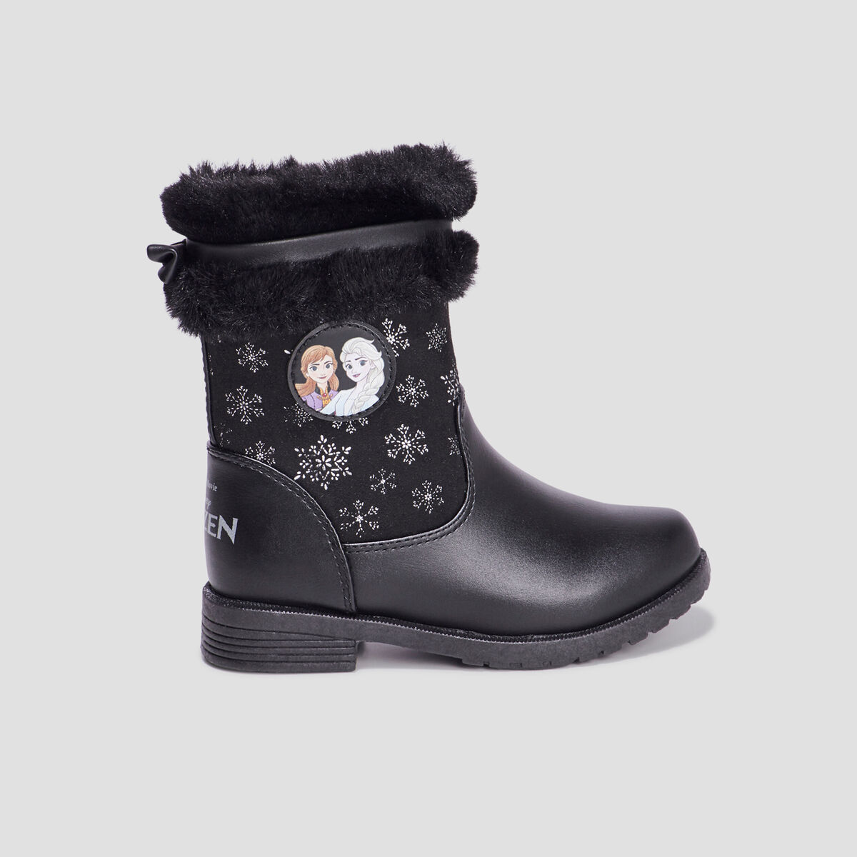 Bottes Reine des neiges noir fille