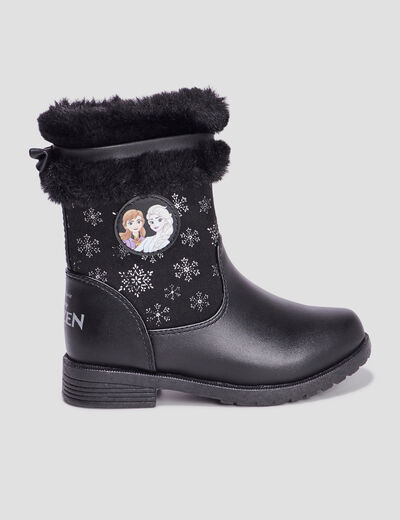 Bottes Reine des neiges noir fille