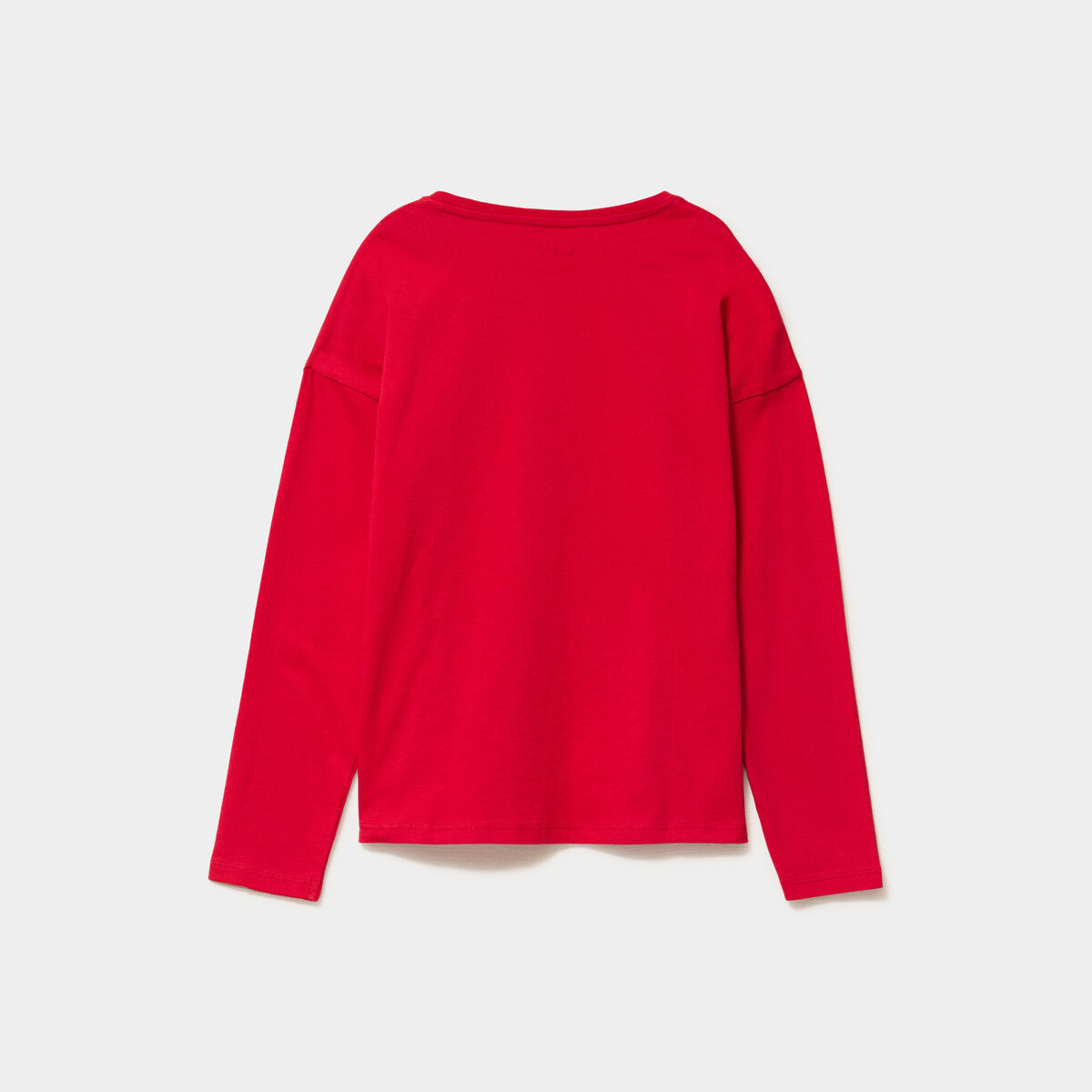Sweatshirt Noël Fille Manches Longues Coton Doux Imprimé Festif - Pull Enfant 2-14 Ans Rouge Joyeux