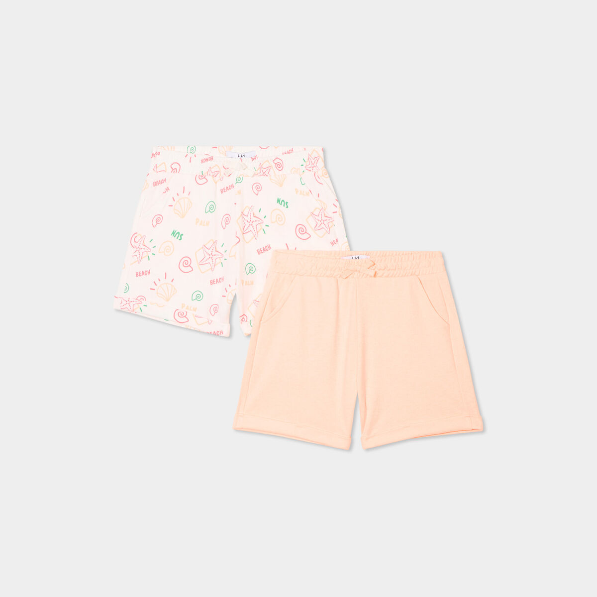 Lot 2 shorts ecru fille