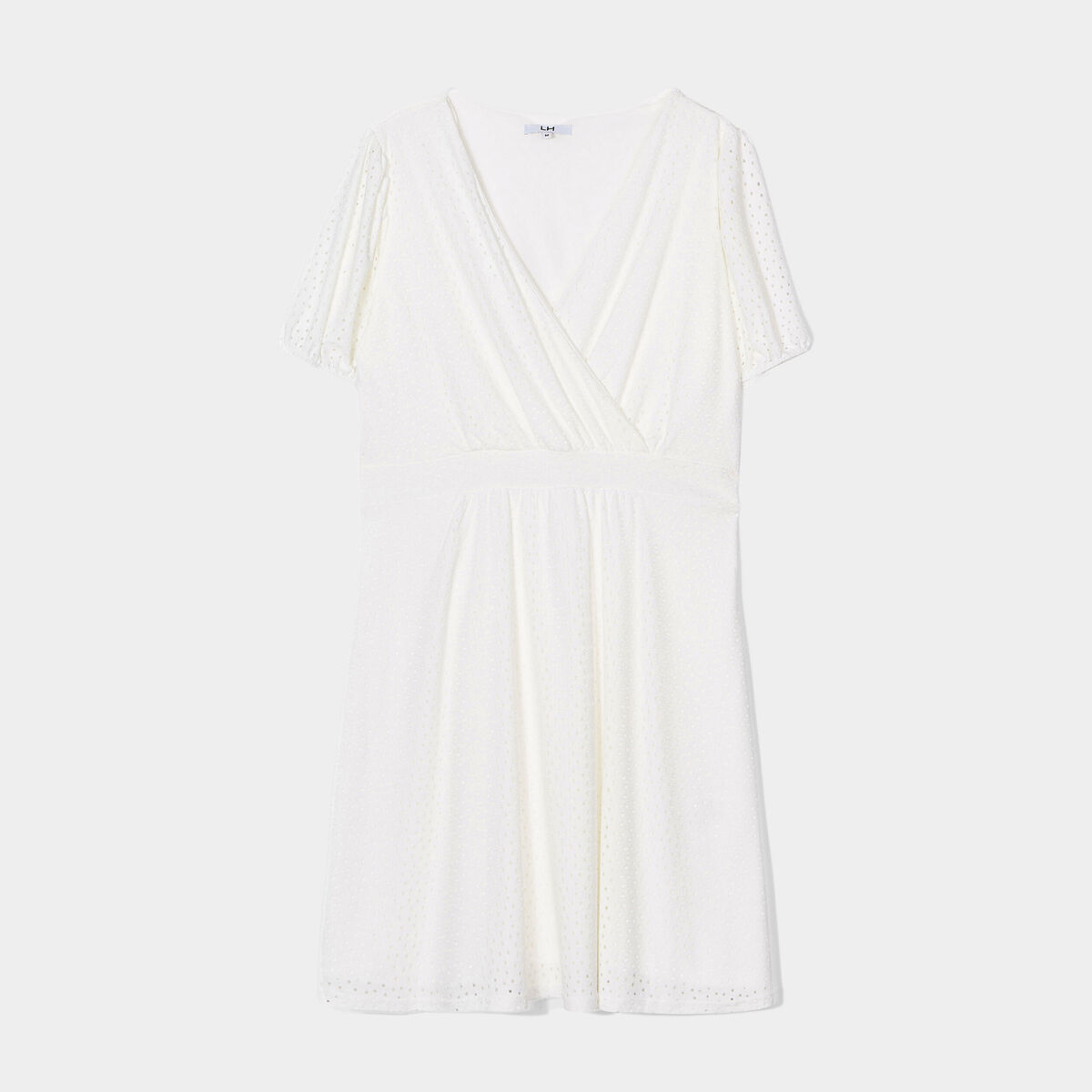 Robe patineuse broderie anglaise blanc femme