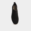 Boots confort en cuir noir femme