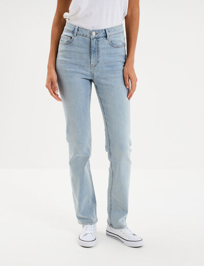 Jeans regular 5 poches coton denim double stone femme