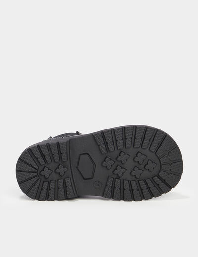 Bottines chelsea zippées paillettes noir bébé fille