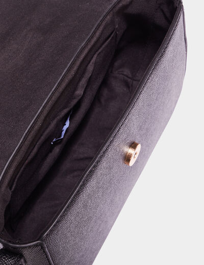 Sac en bandoulière à détail boucle noir femme