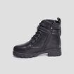 Bottines crantées avec pochettes noir fille