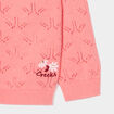 Gilet ajouré col à volants coton Creeks rose bébé fille
