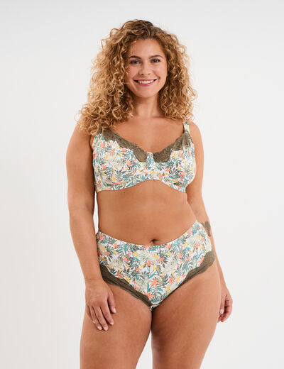 Soutien-gorge emboitant microfibre blanc femme grande taille