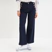 Jeans flare 7/8ème taille haute coton denim brut femme